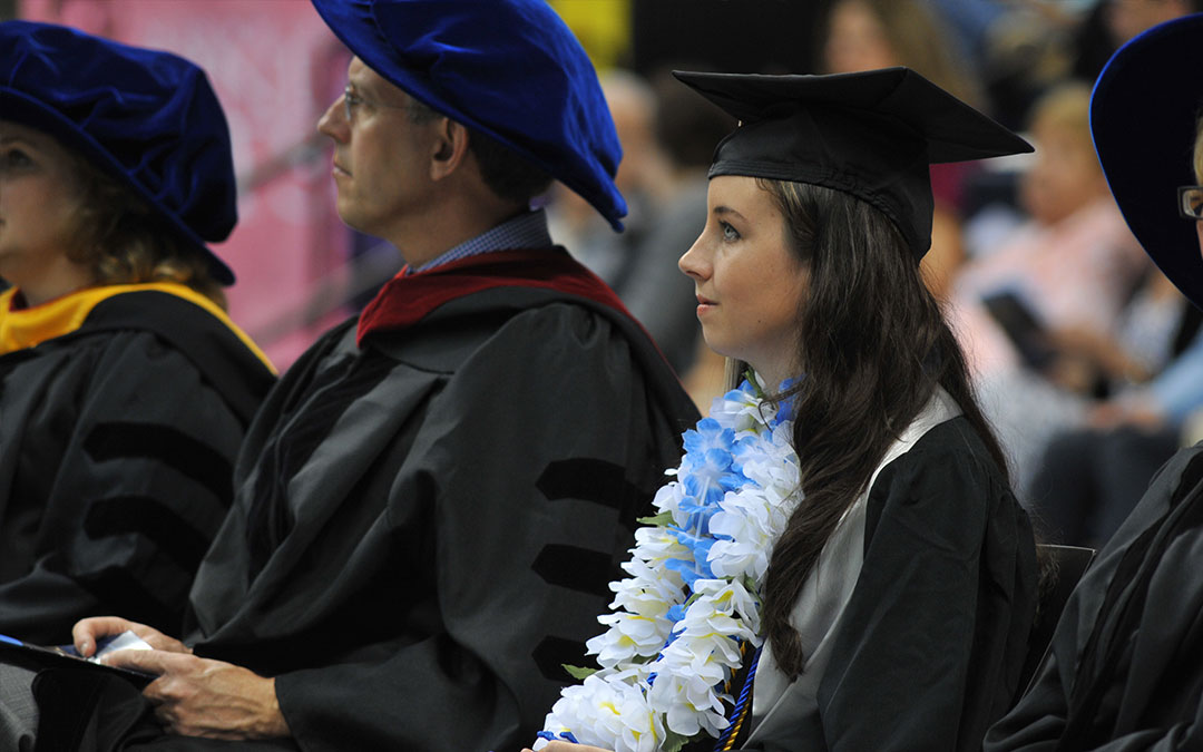 Aileen Tobin '15 (pictured) delivered the student keynote at Commencement.