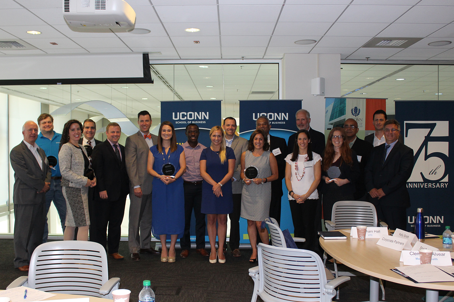 Distinguished corporate partners including Cigna, Cognizant, Gartner, IBM, Priceline and Prudential, at last week's Recruiter Summit. (Theodoros Menounos/UConn School of Business)