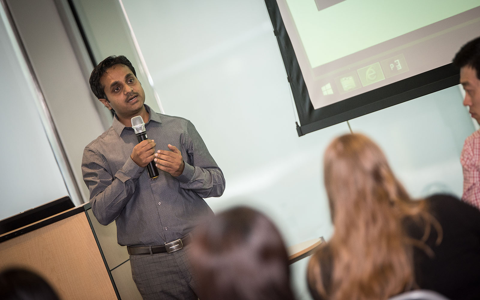 Sumit Kumar '17 MBA, one of 5 UConn graduate students who participated in a new summer program called The Verge Consulting Group. (Nathan Oldham/UConn School of Business)