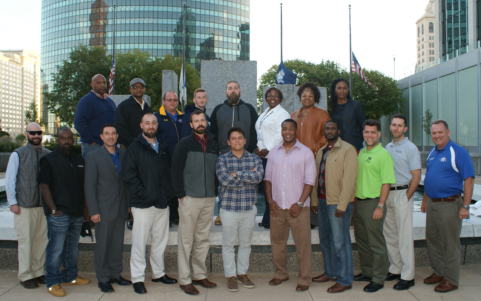 The 2016 Entrepreneurship Bootcamp for Veterans with Disabilities (EBV) Class. UConn's EBV is a 10-day program that gives veterans the knowledge, skills and helping hand they need to create their own businesses. (Lisa Ducharme)