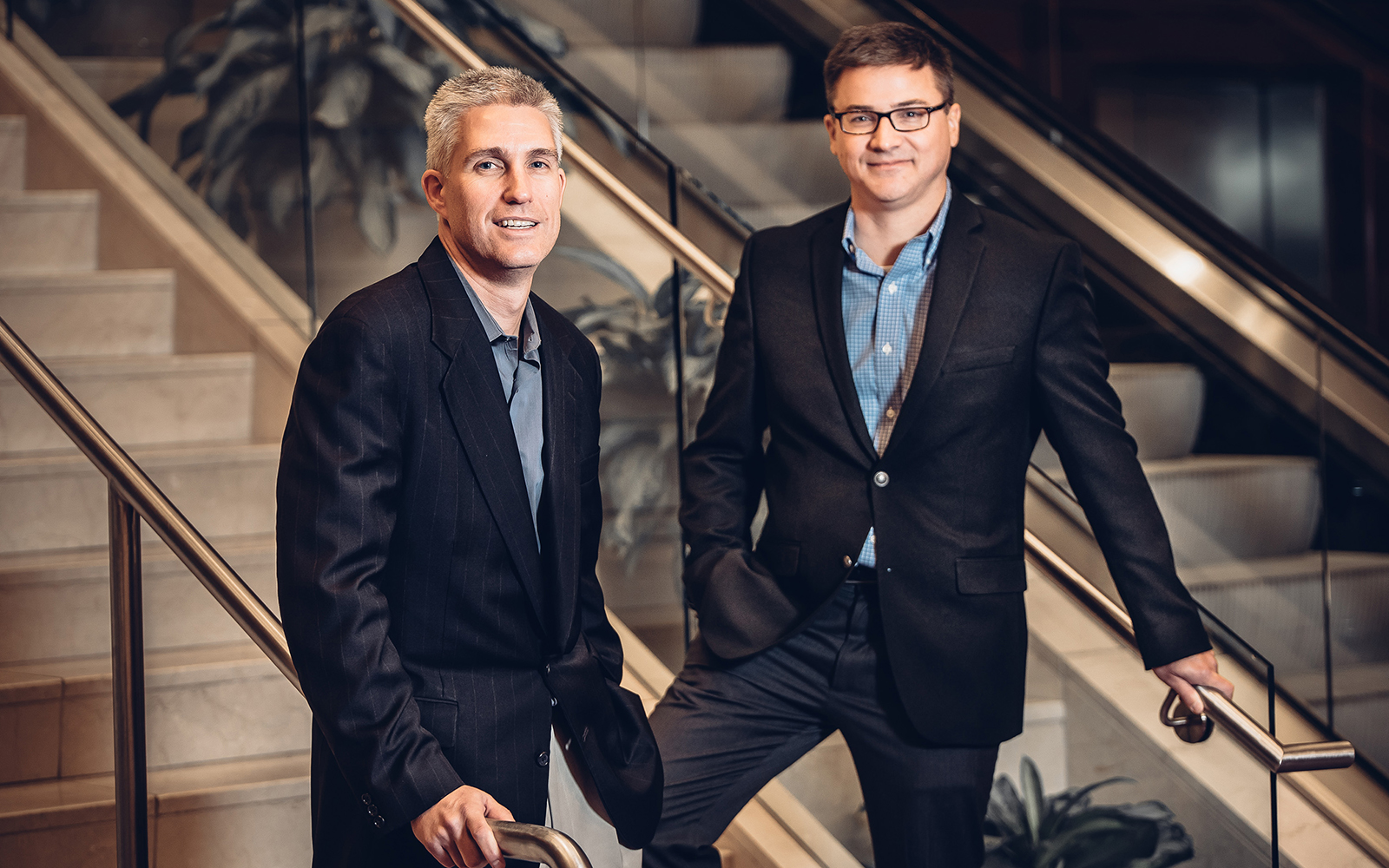 Research by UConn management professors David Souder, left, and Greg Reilly confirms that businesses focusing on short-term results are 'leaving profits on the table.' (Nathan Oldham/UConn School of Business)