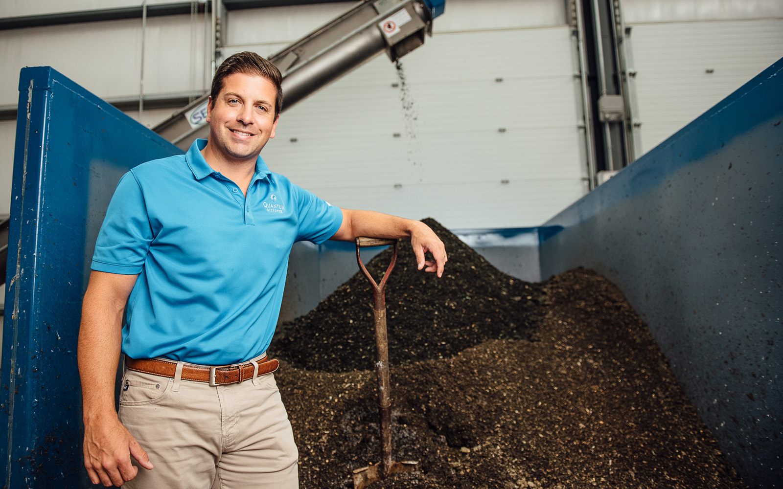 Brian Paganini '03, vice president and managing director of Quantum Biopower, was honored by the Hartford Business Journal as a "40 Under Forty" award recipient earlier this month. (Nathan Oldham/UConn School of Business)