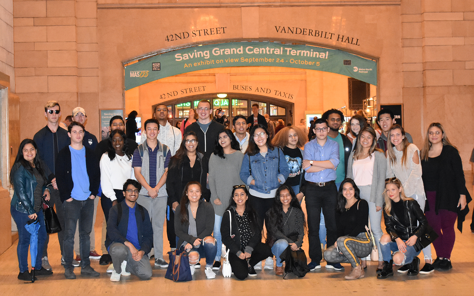 BCLC Students from UConn Stamford arriving in Grand Central Station in NYC, on their way to visit the set of Shark Tank (Courtesy BCLC)