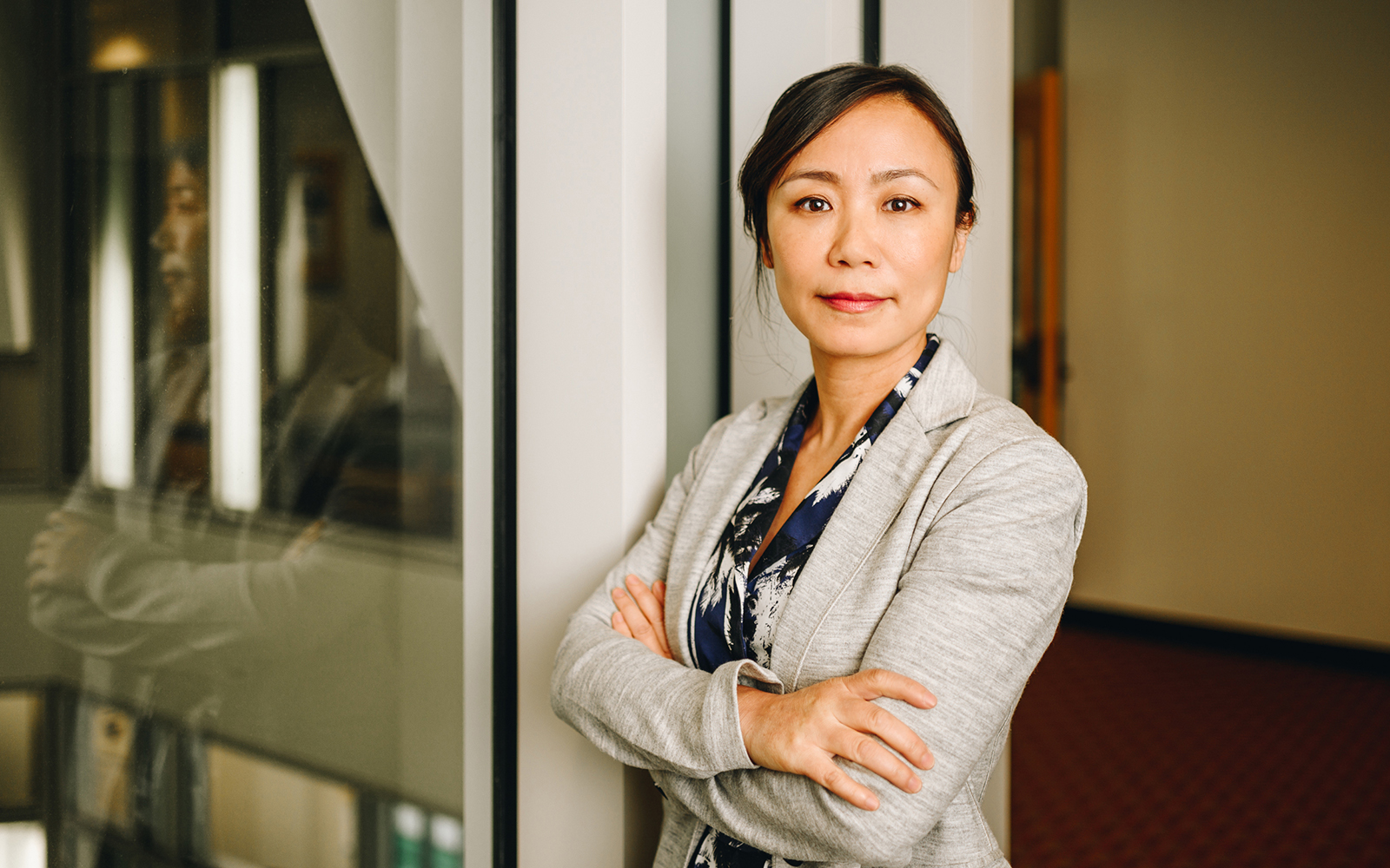Yiming Qian, pictured above, is the first faculty member to hold an endowed chair in the Finance Department (Nathan Oldham / UConn School of Business).