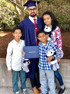 Dr. Shams and his family during his 2018 Graduation. (Contributed Photo)