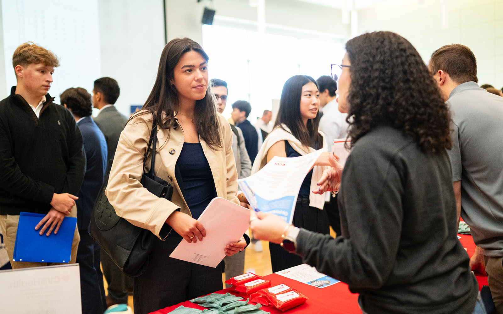 Junior Isabella Garcia Hernandez, a finance major and founder of The UConn Opportunity Fund Club, attended the Business Career Expo on Wednesday. She said she is seeking a future employer that is committed to mentorship.